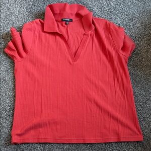 George Women's Vibrant orange V-Neck polo